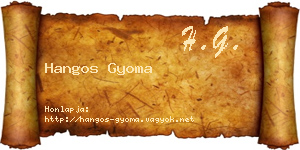 Hangos Gyoma névjegykártya